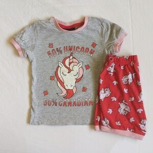 the pink closet summer pajamas matching set t-shirt & shorts 3T toddler girls